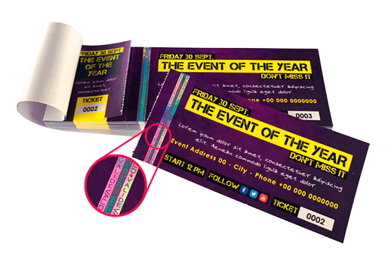 Biglietti Anticontraffazione